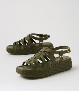 ROCKLEE TO OLIVE OLIVE SOLE FABRIC LEATHER