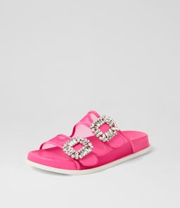TOASTEY TO HOT PINK LEATHER MESH