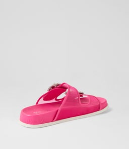 TOASTEY TO HOT PINK LEATHER MESH