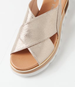 ULRIKA TO CHAMPAGNE LIZARD LEATHER
