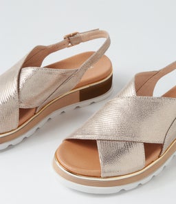 ULRIKA TO CHAMPAGNE LIZARD LEATHER