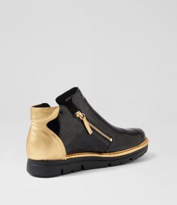 EDDA TO BLACK OLD GOLD PATENT LEATHER