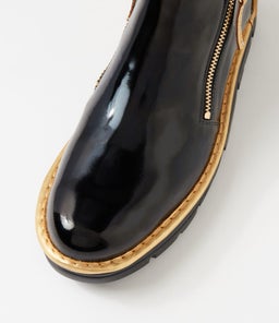 EDDA TO BLACK OLD GOLD PATENT LEATHER