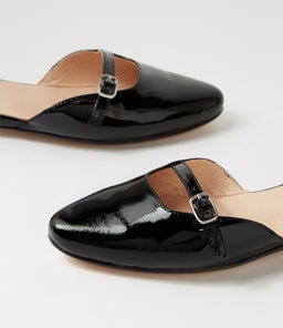 FAWNY TO BLACK PATENT LEATHER