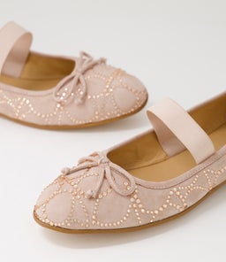 WONIES TO LT BLUSH SUEDE JEWELS
