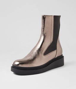 ZUTA TO PEWTER SHINE LEATHER ELASTIC