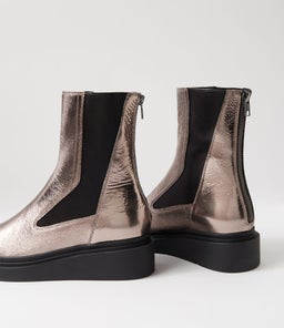ZUTA TO PEWTER SHINE LEATHER ELASTIC