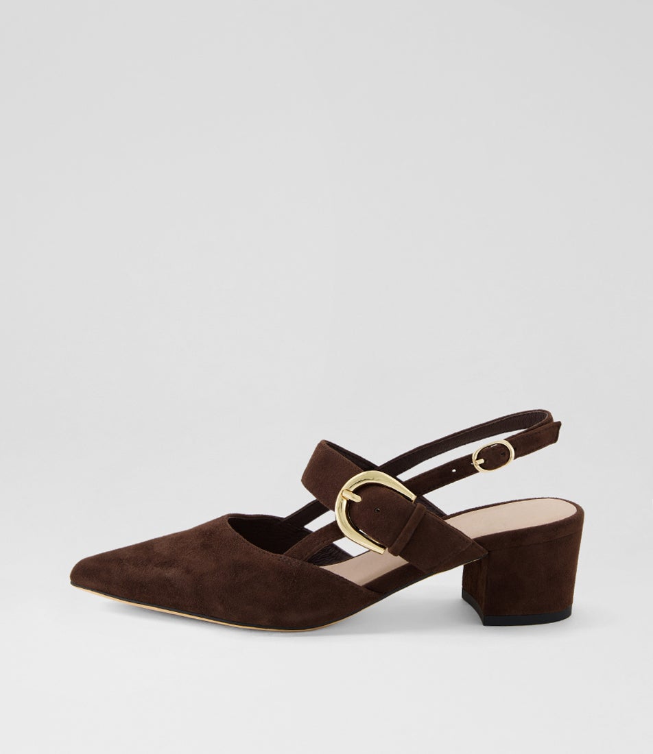 Asten Choc Suede Heels