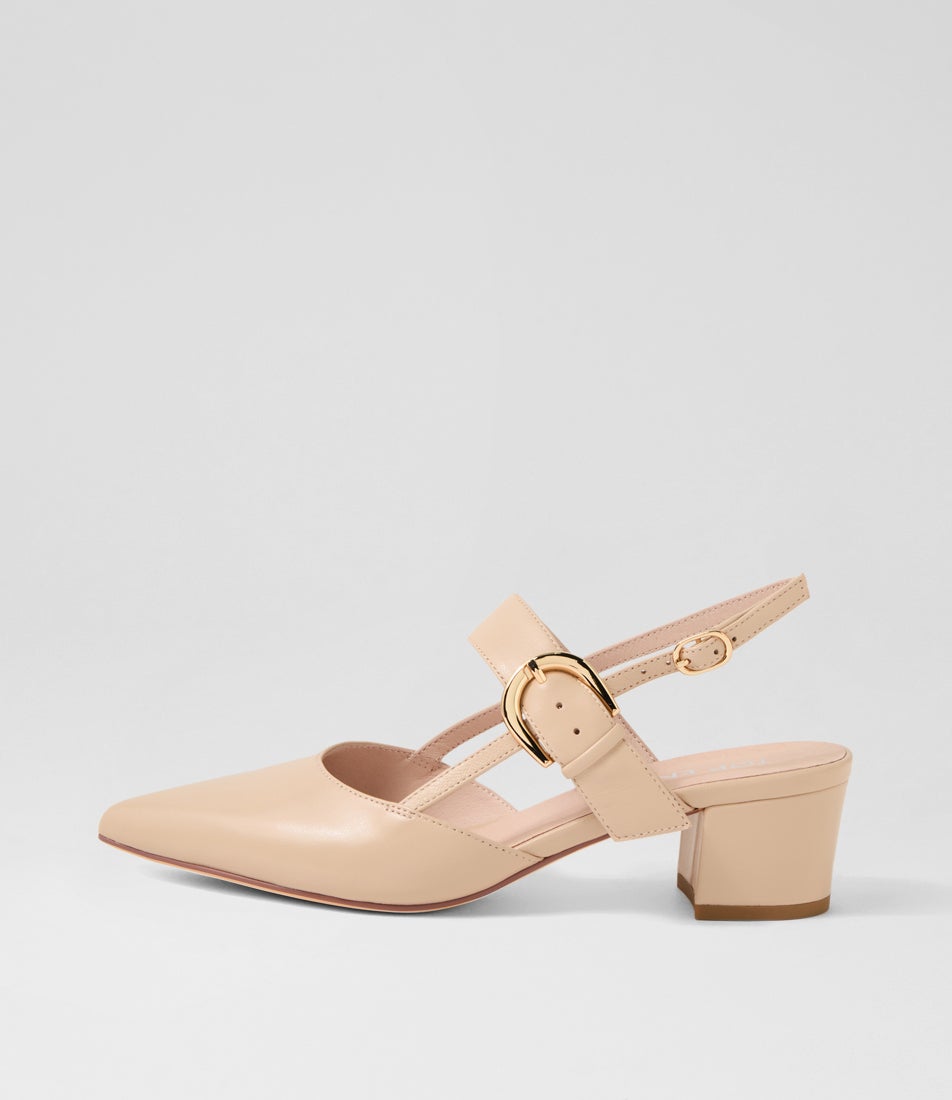 Asten Camel Leather Heels