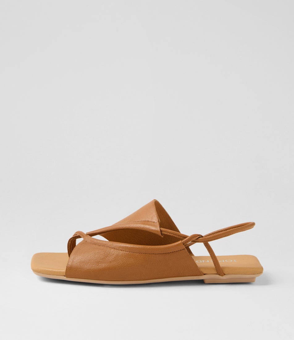Egain Dark Tan Leather Sandals Egain Dark Tan Leather Sandals