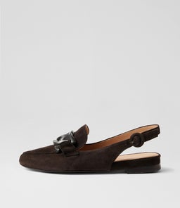Favillas Choc Suede Slingbacks Favillas Choc Suede Slingbacks