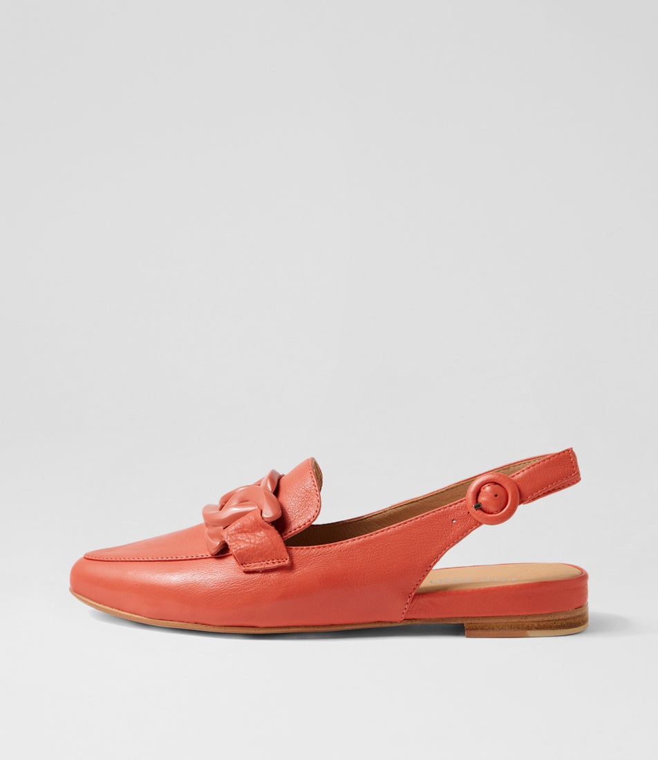 Favillas Burnt Orange Leather Slingbacks Favillas Burnt Orange Leather Slingbacks