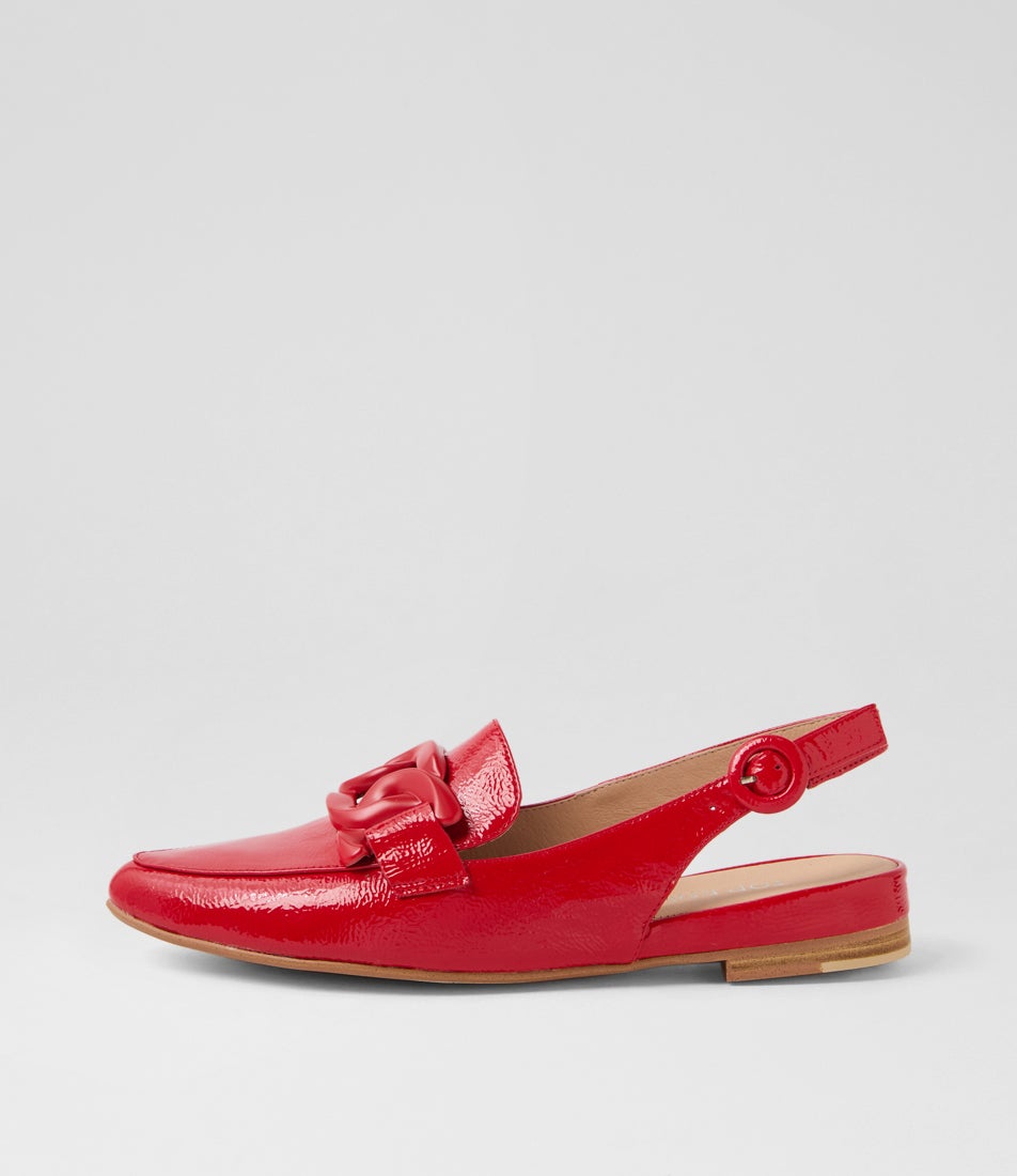 Favillas New Red Patent Leather Loafers