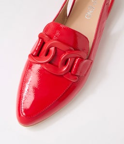 FAVILLAS TO NEW RED PATENT LEATHER