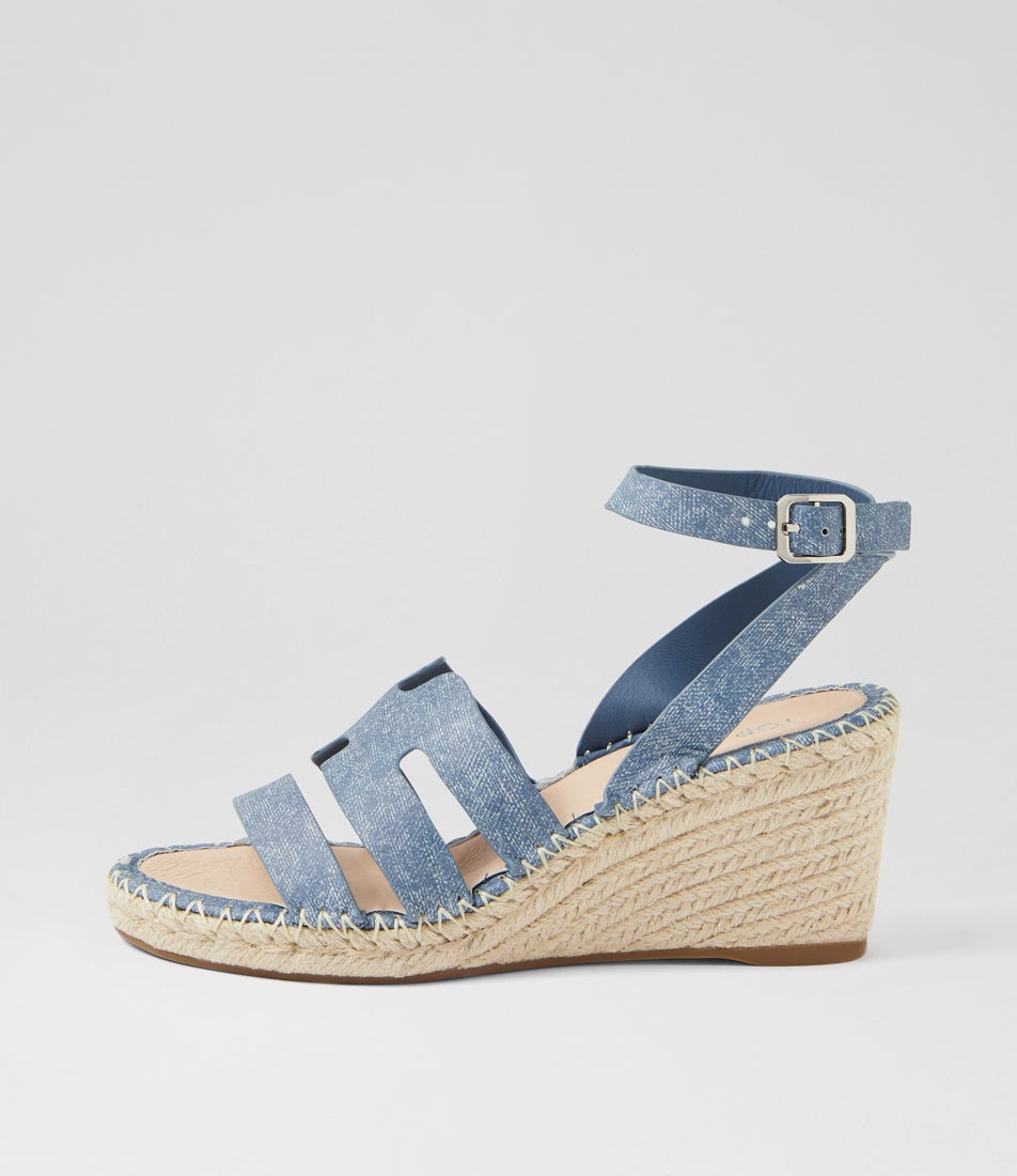 Gellies Blue Denim Leather Sandals Gellies Blue Denim Leather Sandals