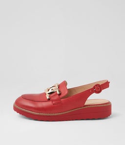 OZTEN TO RED RED SOLE TUMBLE LEATHER