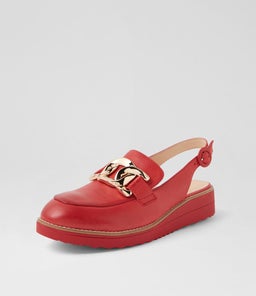 OZTEN TO RED RED SOLE TUMBLE LEATHER