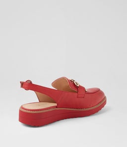 OZTEN TO RED RED SOLE TUMBLE LEATHER