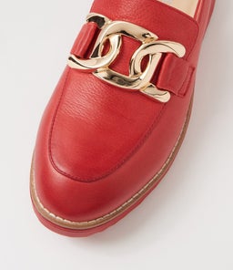 OZTEN TO RED RED SOLE TUMBLE LEATHER