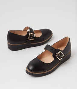 OHGEES TO BLACK BLACK SOLE TUMBLE LEATHER