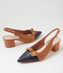 AYMAY TO NAVY DK TAN LEATHER