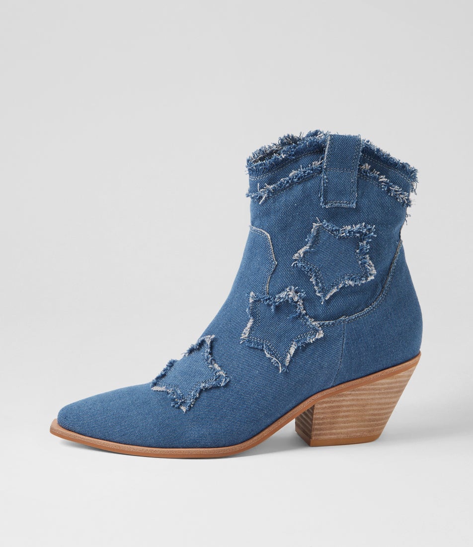 Dibi Denim Fabric Ankle Boots