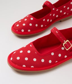 LAIROYS TO RED&WHITE SPOT FABRIC