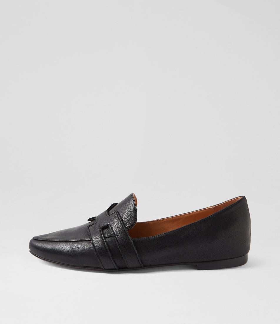 Salti Black Leather Loafers
