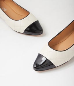 SORBY TO BLACK IVORY PATENT LEATHER