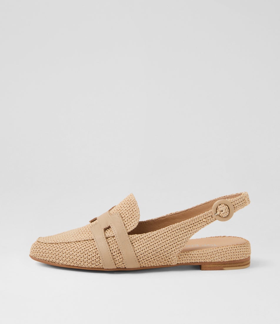 Faltis Natural Camel Fabric Loafers