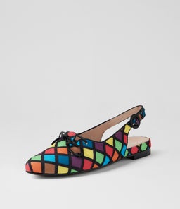 FROSSIES TO BLACK&BRIGHT HARLEQUIN FABRIC