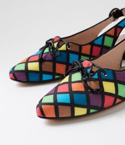 FROSSIES TO BLACK&BRIGHT HARLEQUIN FABRIC