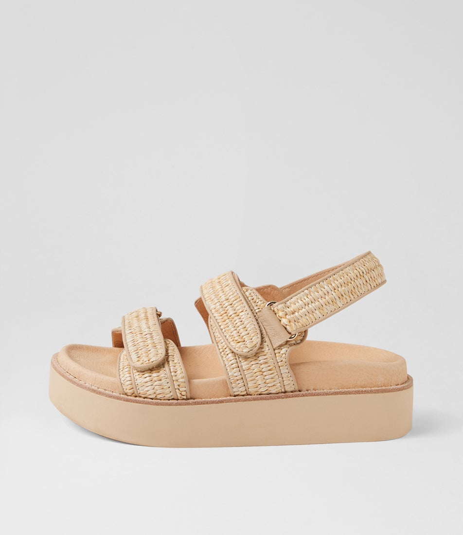 Gerria Natural Synthetic Raffia Sandals