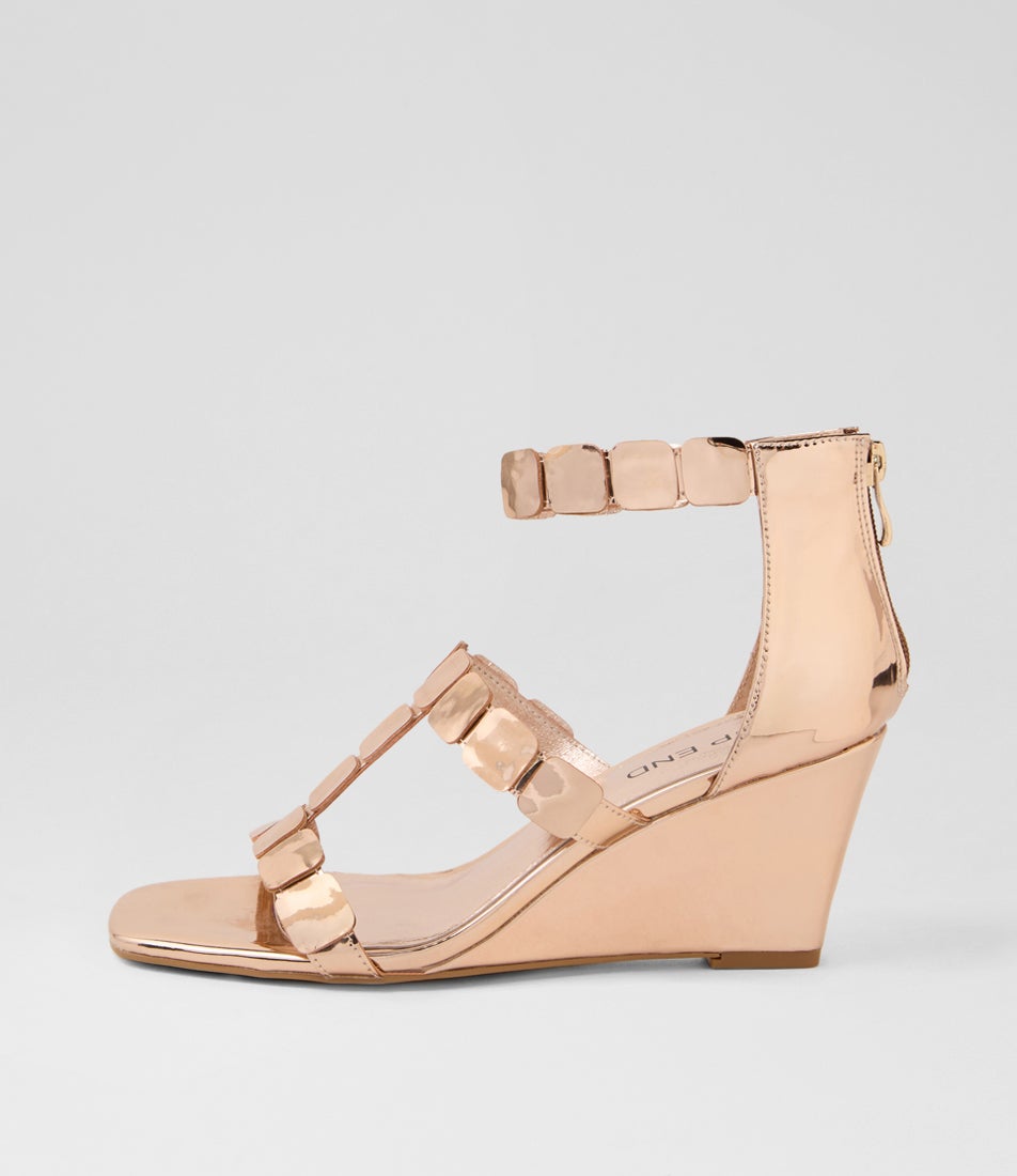 Hanny Pl Rose Gold Shine Sandals