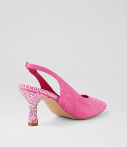 LINDSIE TO BRIGHT PINK SILVER SUEDE JEWELS