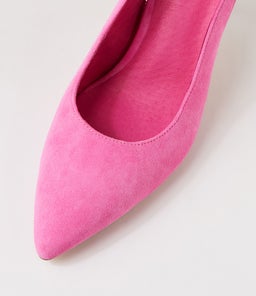 LINDSIE TO BRIGHT PINK SILVER SUEDE JEWELS