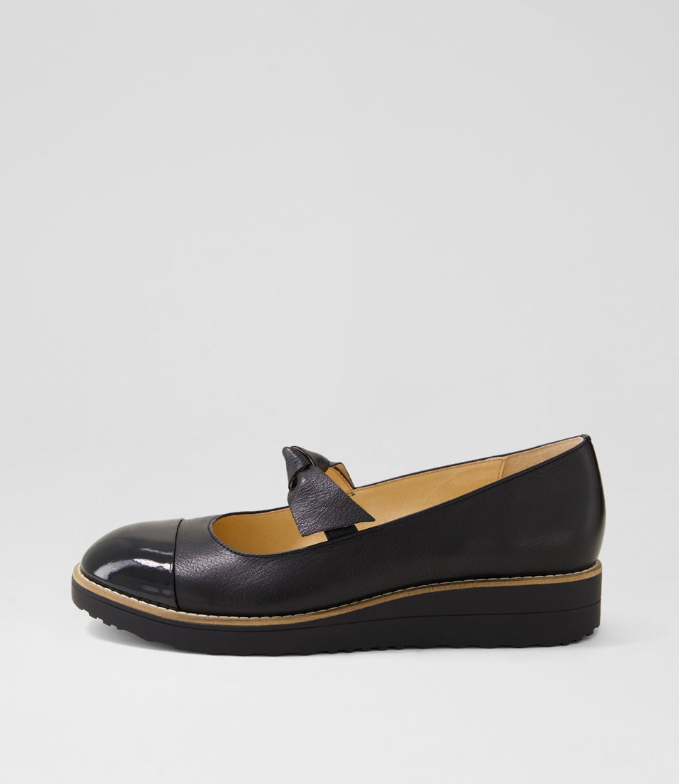 Ovello Black Patent Leather Ballet Flats