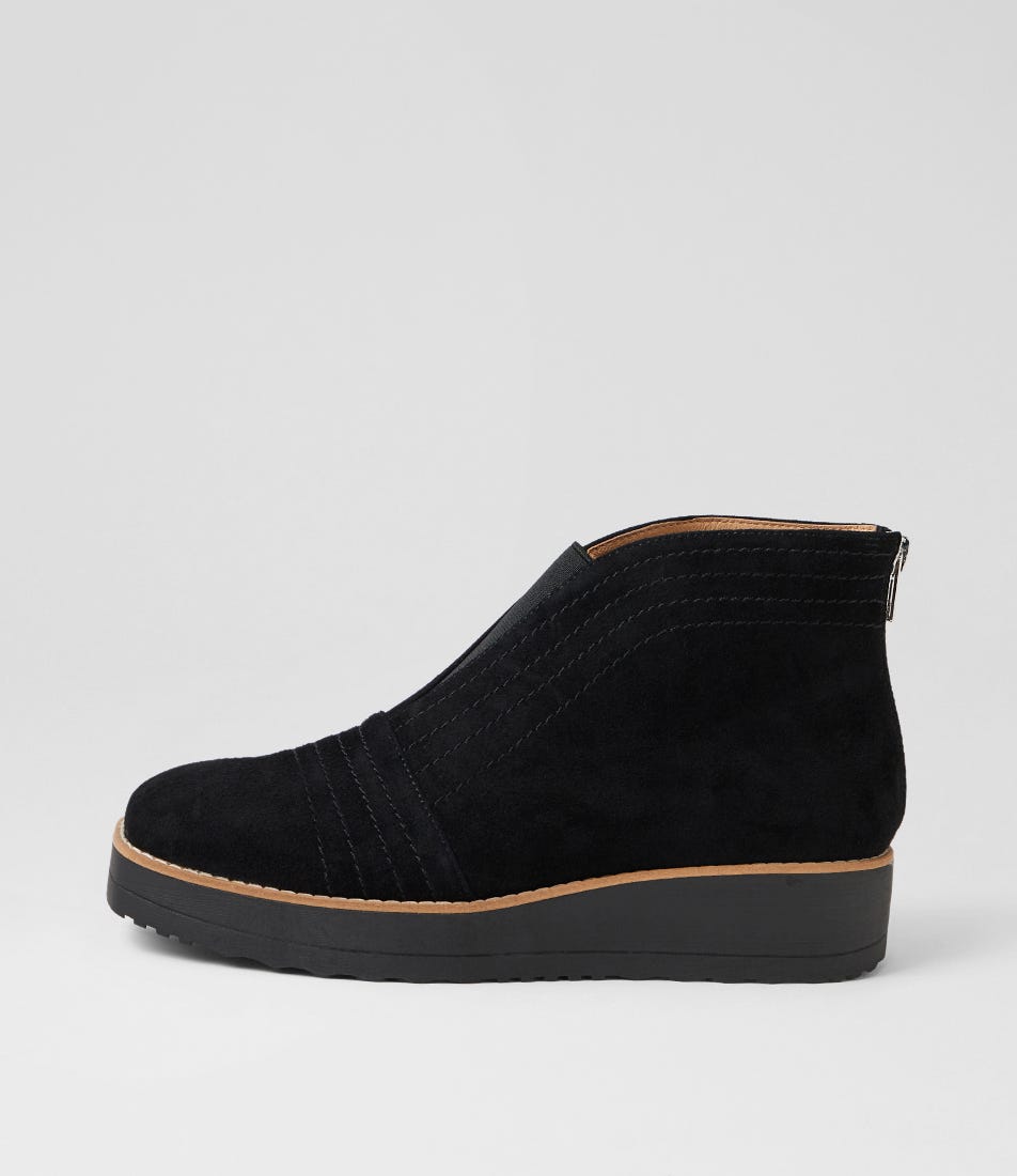 DEMMY TO BLACK BLACK SOLE SUEDE