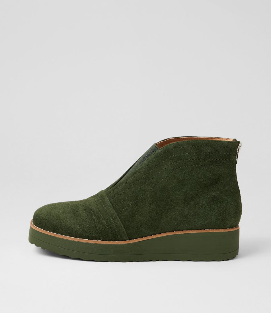 Demmy Olive Suede Chelsea Boots Demmy Olive Suede Chelsea Boots