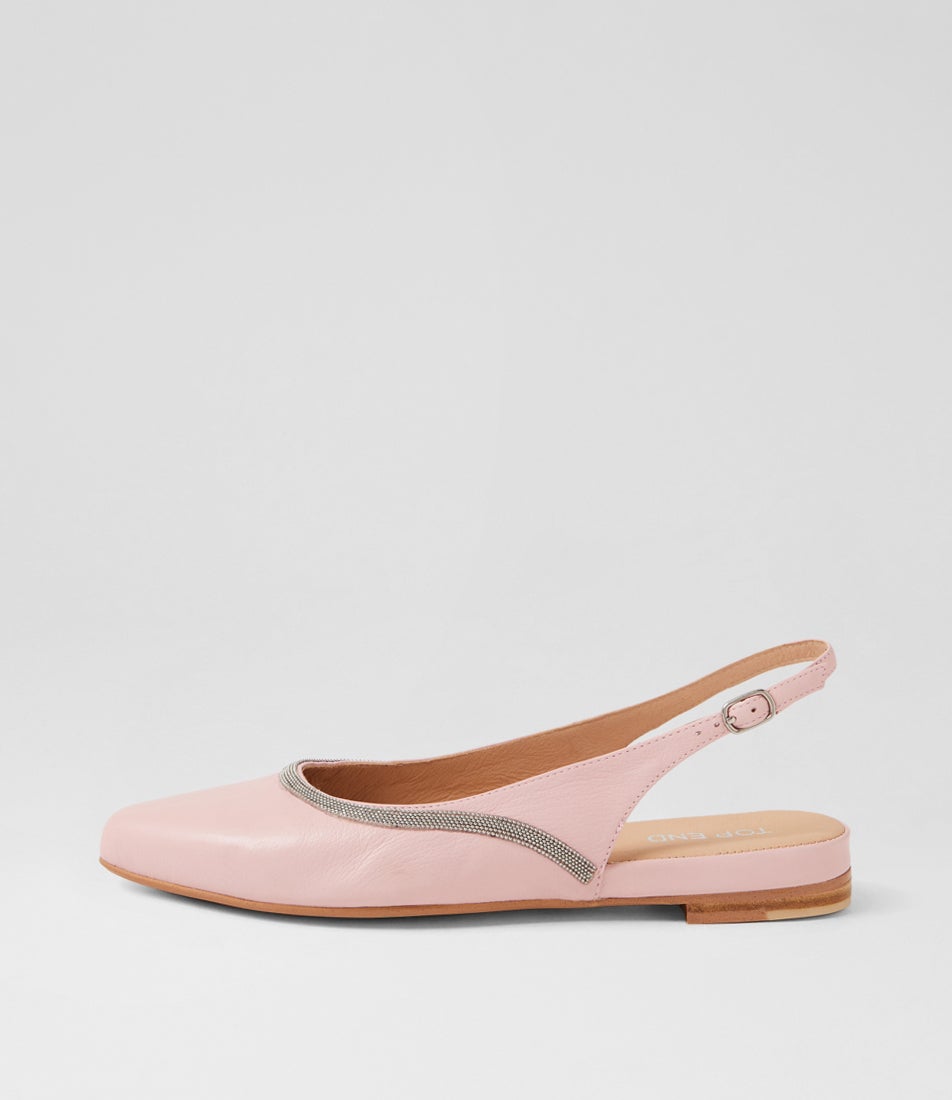 Follini New Pink Leather Flat Shoes