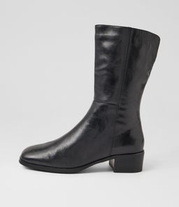 OKILA TO BLACK BLACK HEEL LEATHER