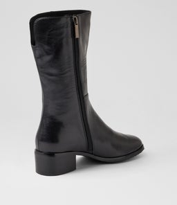 OKILA TO BLACK BLACK HEEL LEATHER