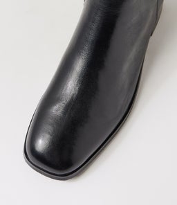 OKILA TO BLACK BLACK HEEL LEATHER