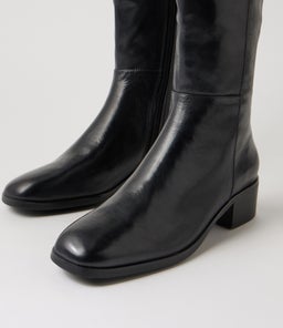 OKILA TO BLACK BLACK HEEL LEATHER