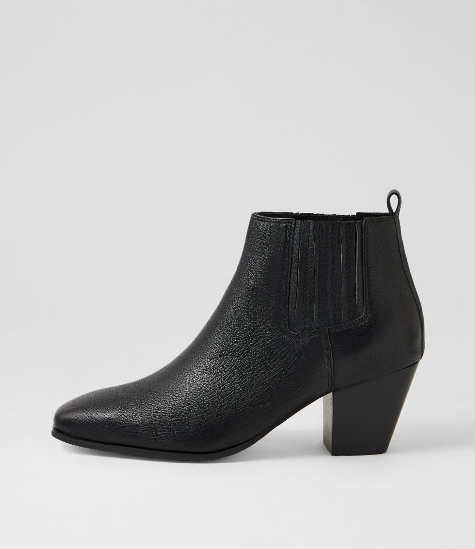 Rococo Black Leather Ankle Boots Rococo Black Leather Ankle Boots