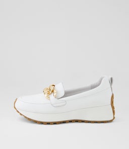 Zaphas White Leather Loafers Zaphas White Leather Loafers