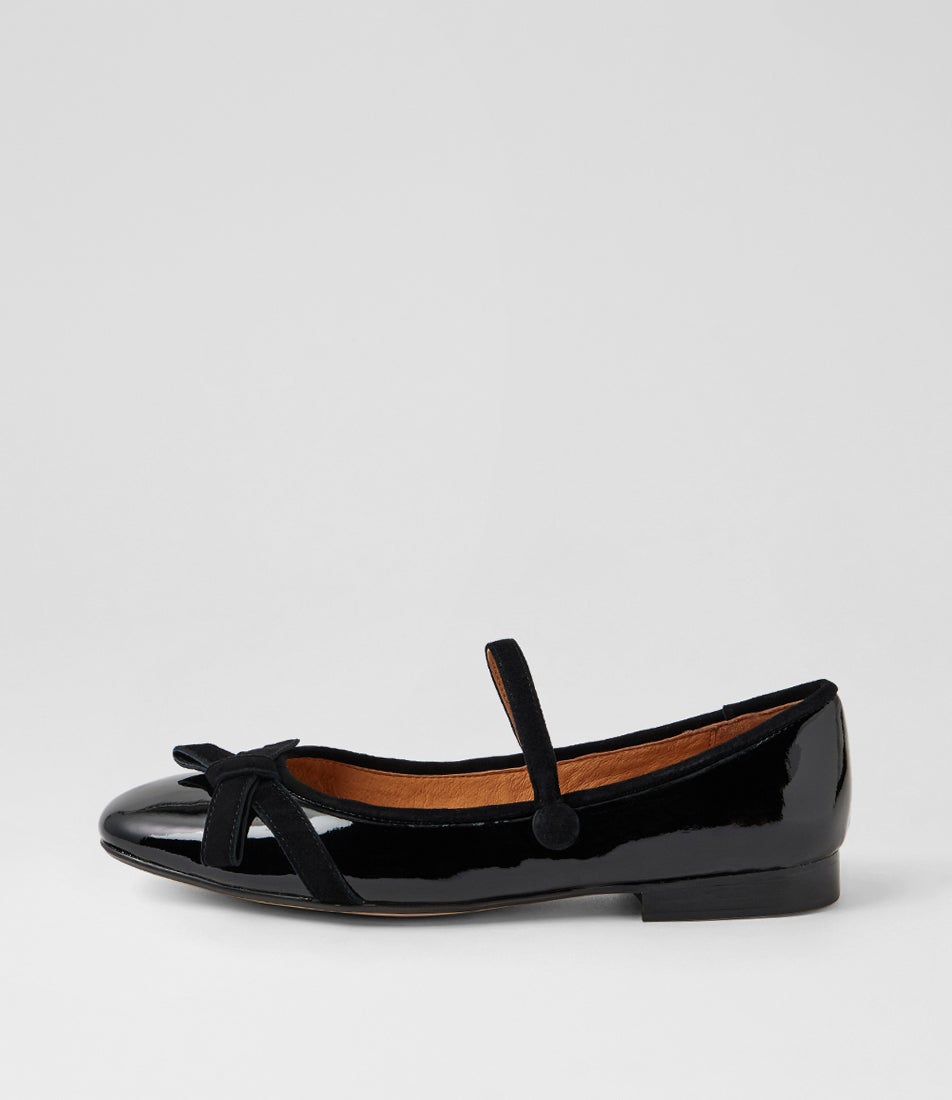 Mioras Black Patent Leather Mary Janes