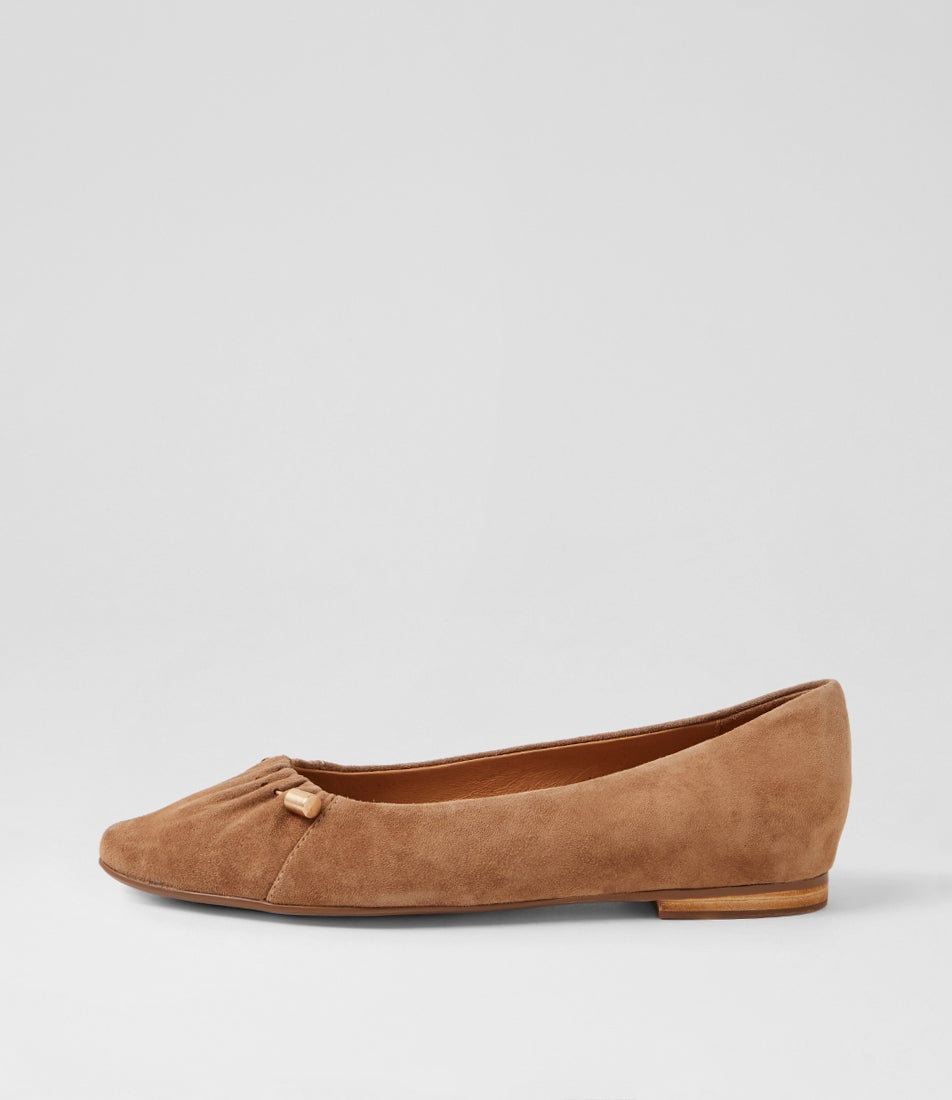 Sabbrina Light Choc Suede Ballet Flats