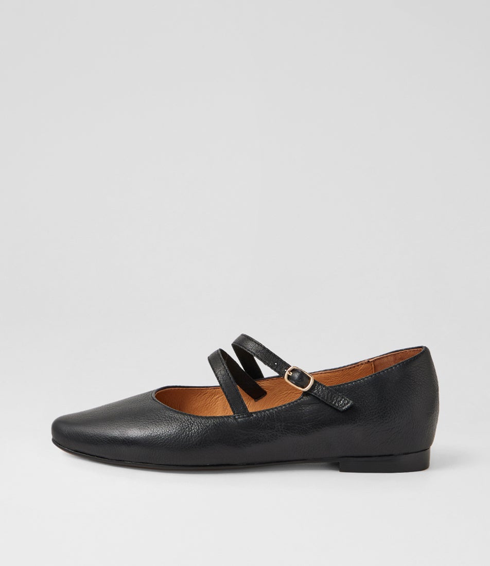 Sorion Black Leather Flat Shoes Sorion Black Leather Flat Shoes