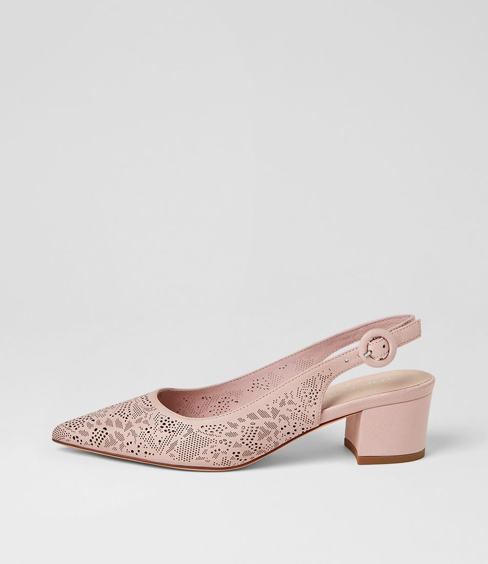 Aelin Pale Pink Leather Heels